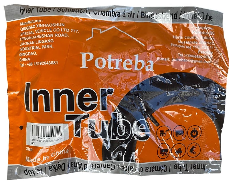 Potreba 4.10/3.50-4 Inner Tube with TR87 Angled Valve â€“ Heavy Duty Butyl Rubber Tire Tube Replacement for Wheelbarrow, Hand Truck, Garden Cart, Utility Dolly â€“ Fits 10" 4.10/3.50Ñ…4 Pneumatic Tires - Image 4